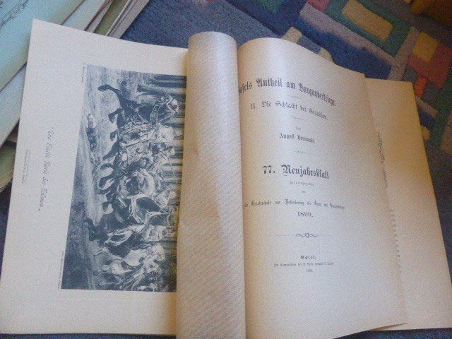 Bücher: Basel,Neujahrsblatt,1899,Schlacht bei Grandson,K.d.Kühne,NE – Gebraucht aus Lausen von liesfisch 1