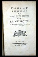Rousseau, Ecrits sur la Musique, 1781, Genève
