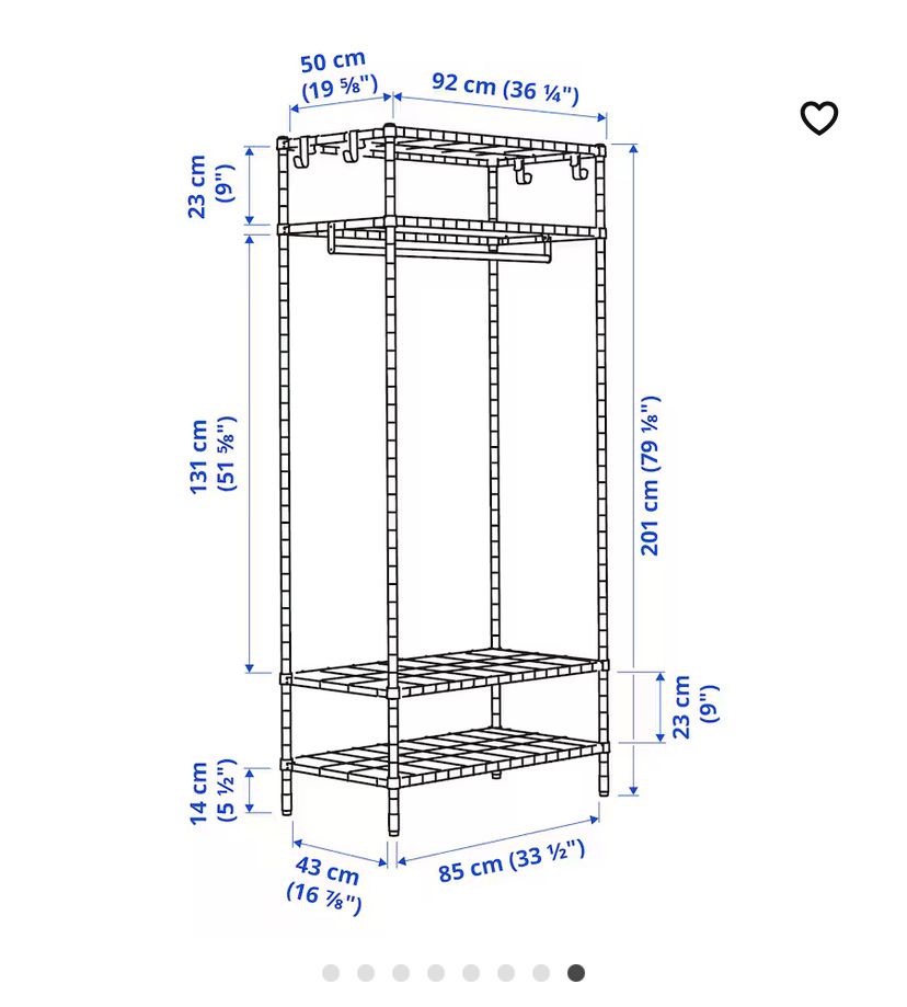 Ikea Garderobe: Étagère / dressing métallique IKEA  – Gebraucht aus Fribourg von  1