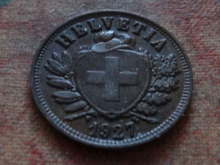 Alle Münzen: 2 Rp. 1927  (F) – Gebraucht aus Romanel-sur-Lausanne von Swift13