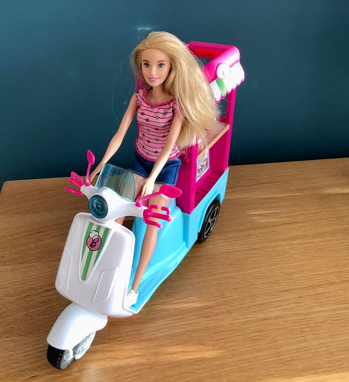 Mattel Barbie scooter food cart / Snackroller Kaufen auf Ricardo