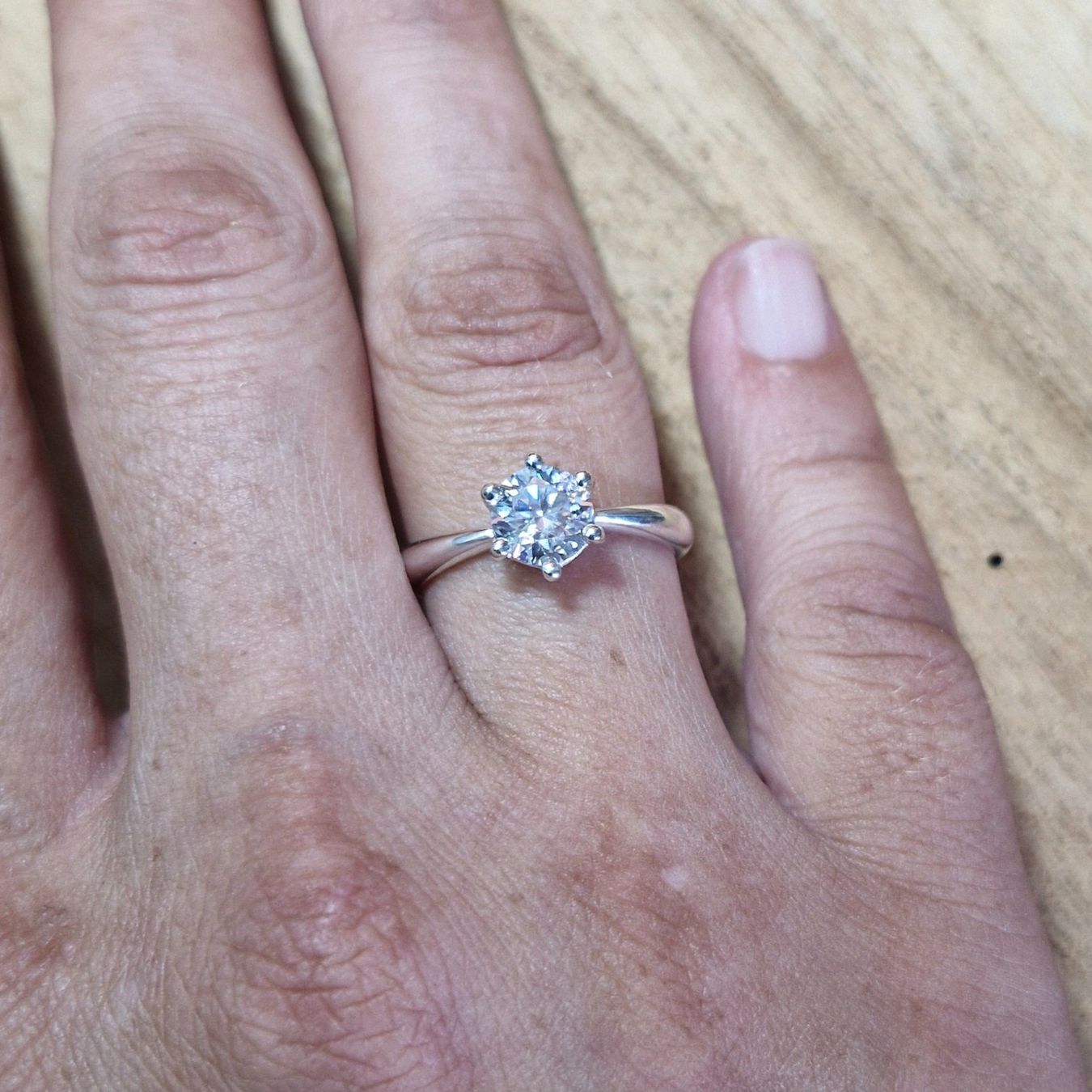 Anelli: Moissanite Solitaire Ring Silber 925 – Nuovo e nell'imballaggio originale da Zürich venduto da GOS08 5