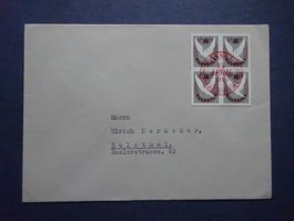 1945 W22 FDC im 4er Block mit ET-Voll - SO SELTEN ANGEBOTEN
