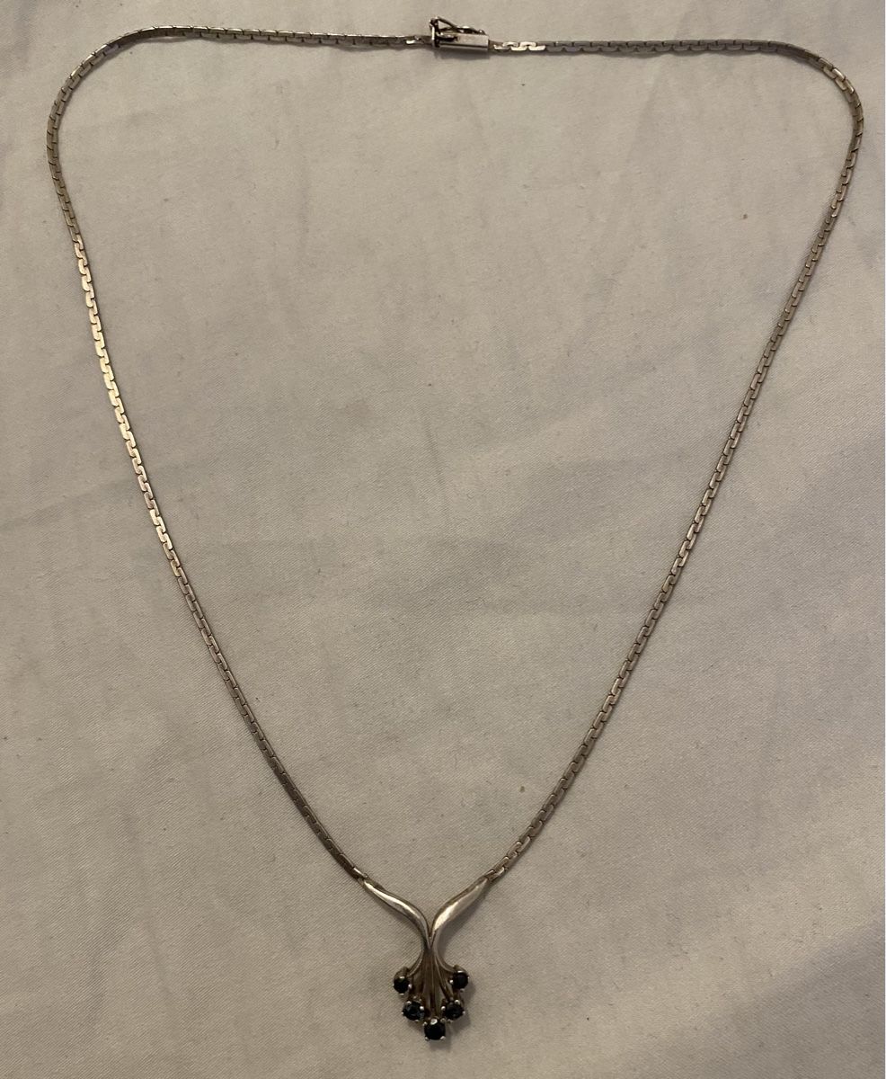 Catenine: Vintage Silber Kette 925 mit echte Steine – Usato da Pfungen venduto da Sheki56 4