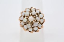 Goldring 18K mit kleinen Opal Steinen