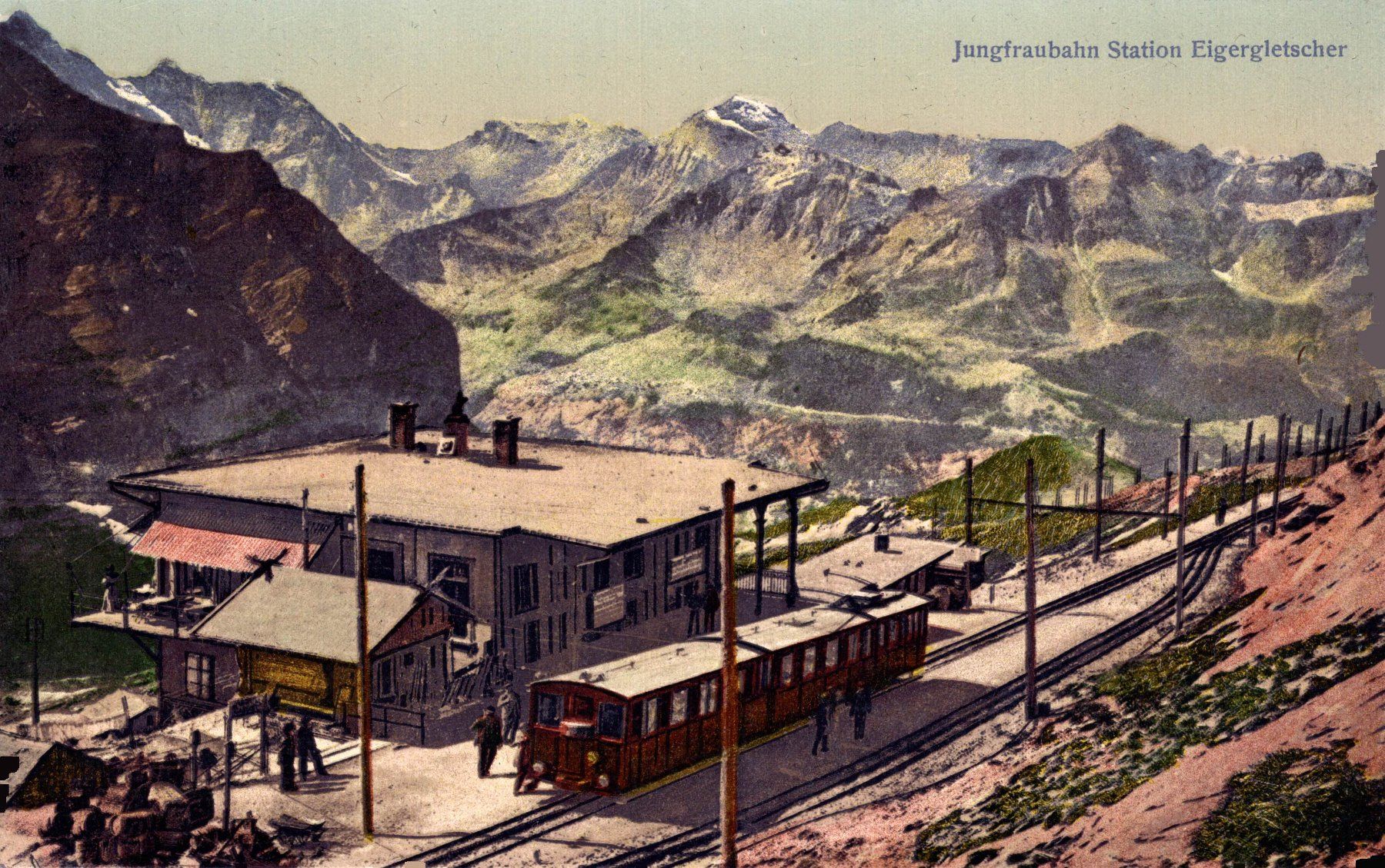Cartoline postali: Jungfraubahn Station Eigergletscher – Usato da Bronschhofen venduto da Astore