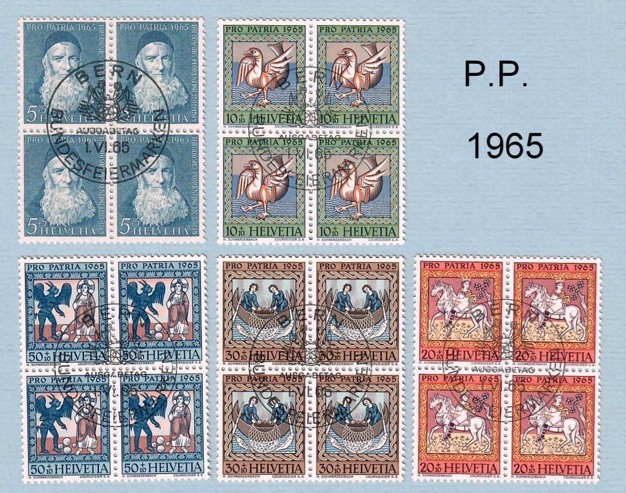 Tutti i francobolli: 1959 P.P. Vierblöcke ET-O – Usato da Bützberg venduto da Die.6.a
