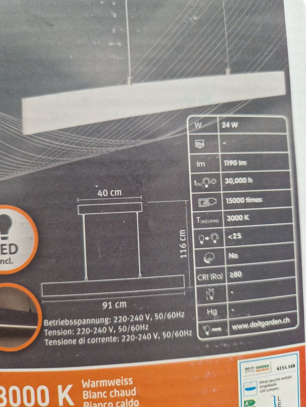 Lampadari & plafoniere: LED-Hängeleuchte Houston, OVP! – Nuovo e nell'imballaggio originale da Rebstein venduto da Ajs_Toy_Palast_1 2
