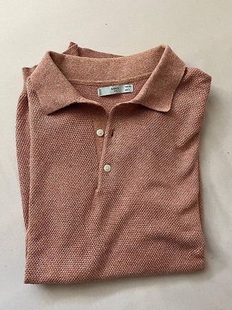 Mango Polo cotton knitted in size L