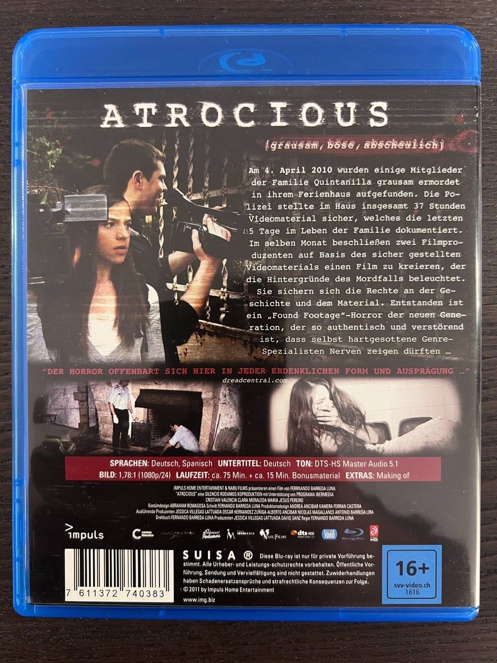 Tutti i DVDs: Atrocious – Usato da Zürich venduto da Blu-ray_ZH 1