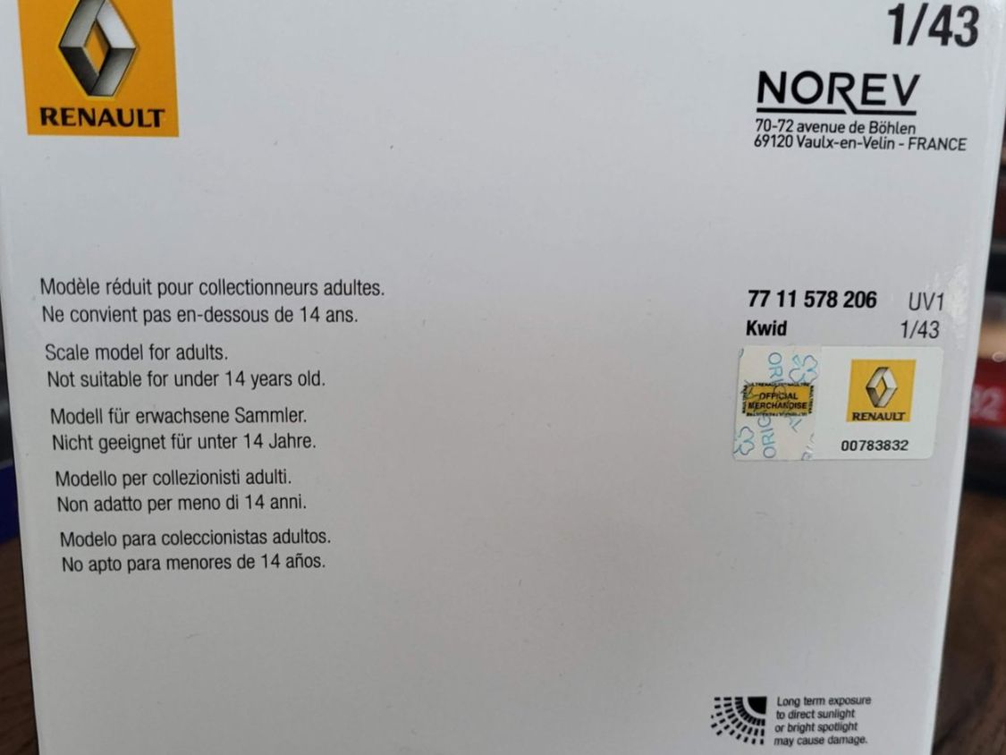 Norev Voitures modèles: Renault Kwid Concept 1:43 Norev – D'occasion à Rothrist par Juana5 4