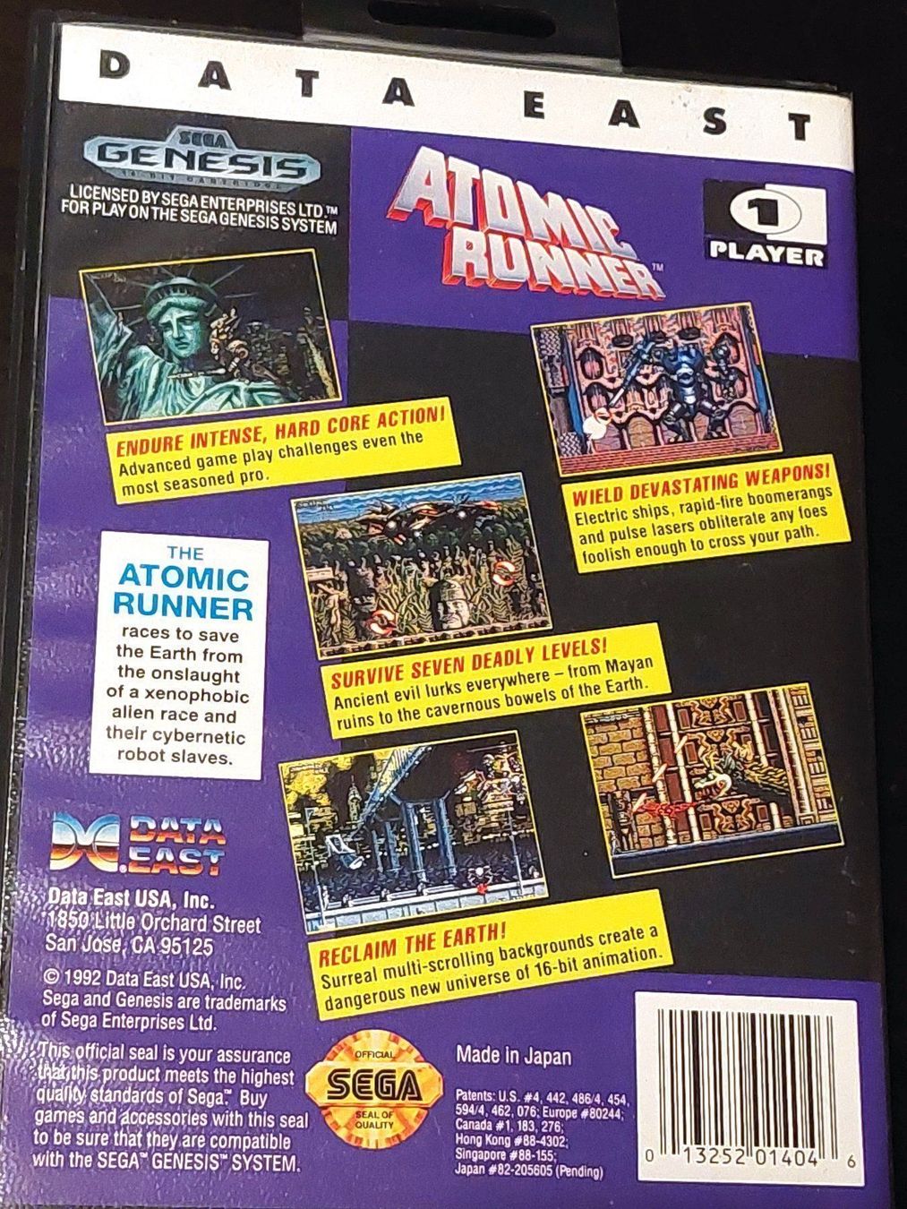 Sega Giochi: ATOMIC RUNNER (USA) - SEGA GENESIS – Usato da Spiegel b. Bern venduto da Natix 2