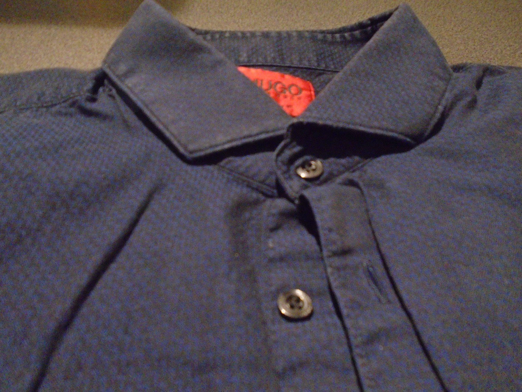 Hugo Boss Camicie: Hemd Grösse 42, Hugo Boss, dunkelblau/feines Muster – Usato da Zürich venduto da abraxas1291 1