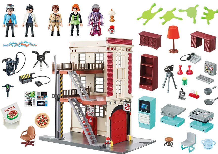 PLAYMOBIL 9219 Ghostbusters Feuerwache – Hauptquartier (Neu und ...