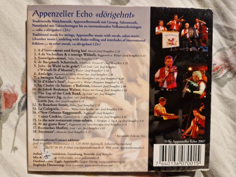 CDs: Appenzeller Echo: dörigehnt – D'occasion à Brittnau par Zibu 1