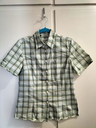 Schöffel Bluse Damen Gr. 36 Kariert Top Zustand