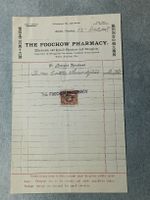 Alter Apotheker Beleg / Nantai China - Ausgabe 1928