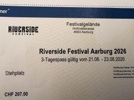 2x 3 Tagespass für Riverside Festival Aarburg 2026