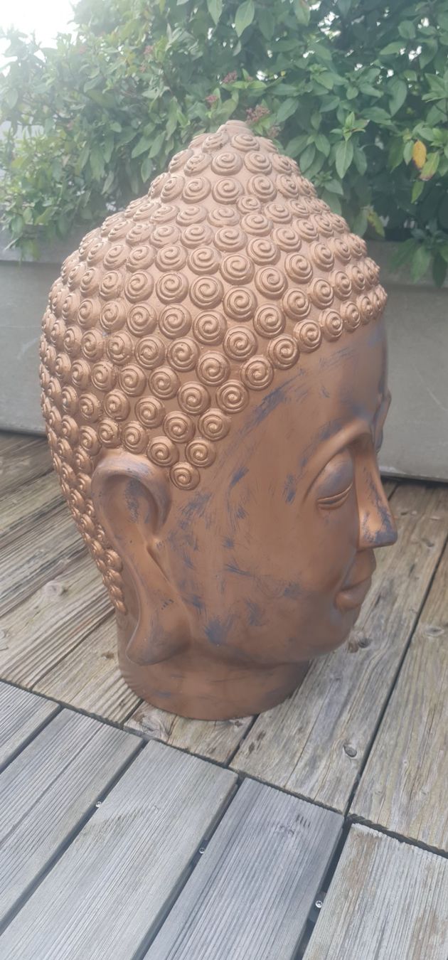 Sculture & Statue: Buddha Kopf gold ca.75 cm, und 45 cm Durchmesser – Usato da Hombrechtikon venduto da Multivan2010 2