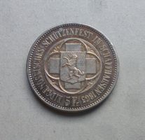 Schaffhausen ++ 5.- Franken 1865 Schützentaler