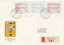 ATM 7 (7lllb)_FDC 9.10.84 ZÜRICH 35_Sehr früh_KW 200.00++ !!