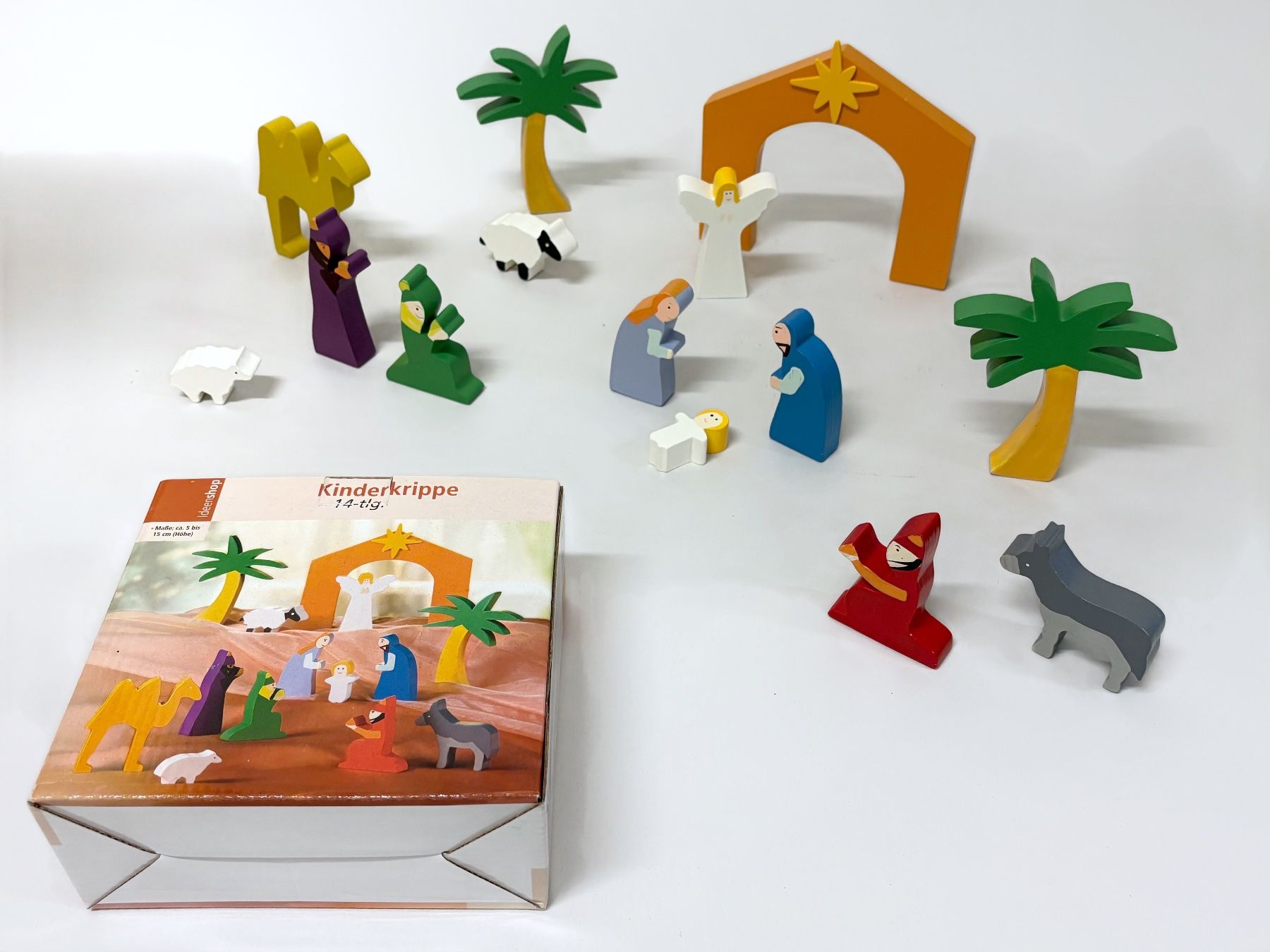 Alle Dekorationen: Kinderkrippe Holz bemalt – Gebraucht aus Neuenkirch von Gluecks.Kauf 1