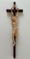 JESUS Kreuz Holz Künstler sign. Kruzifix Figur Skulptur