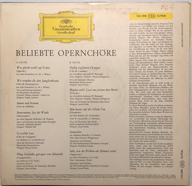Schallplatten: Beliebte Opernchöre (LP) – Gebraucht aus Grüningen von azulamarillo_vinyl 1