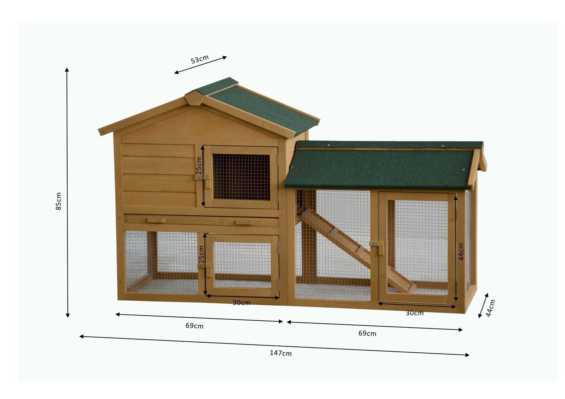 Gabbie, trasporto & Sicurezza: Hasenstall Hasenvilla 147 x 53 x 85 cm – Nuovo e nell'imballaggio originale da Bottighofen venduto da zaap 8