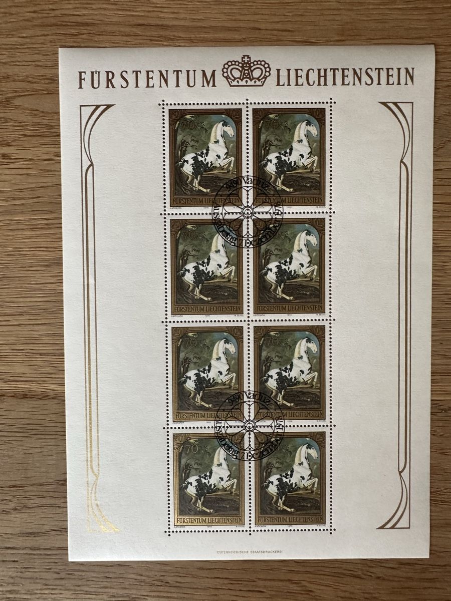 Tutti i francobolli: Liechtenstein - 1978 3x Kleinbogen ZNr 655-657 mit ET Stempe – Usato da Schmitten / FR venduto da Samsara169 1