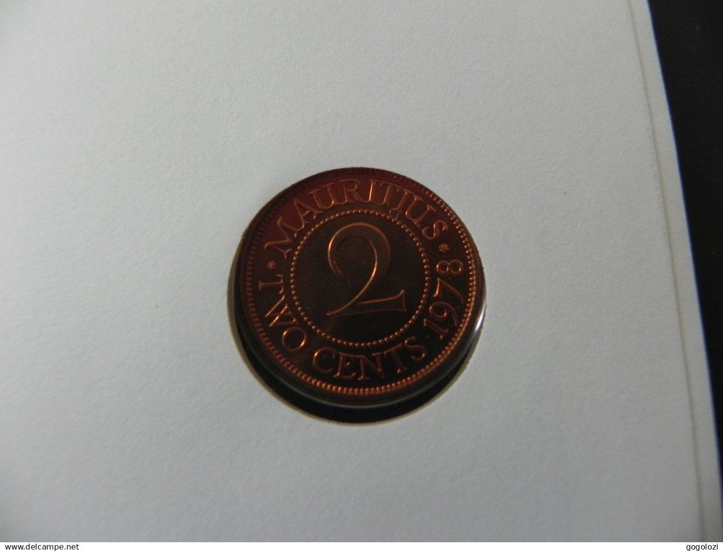 Alle Münzen: Münzbrief Mauritius 2 Cents 1978 – Gebraucht aus Biel/Bienne von Gogolozi 3