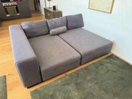 Ecksofa grau / Liege- und Modulsofa in gutem Zustand