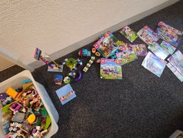 Verschiedene LEGO Friends Teile und Anleitungen