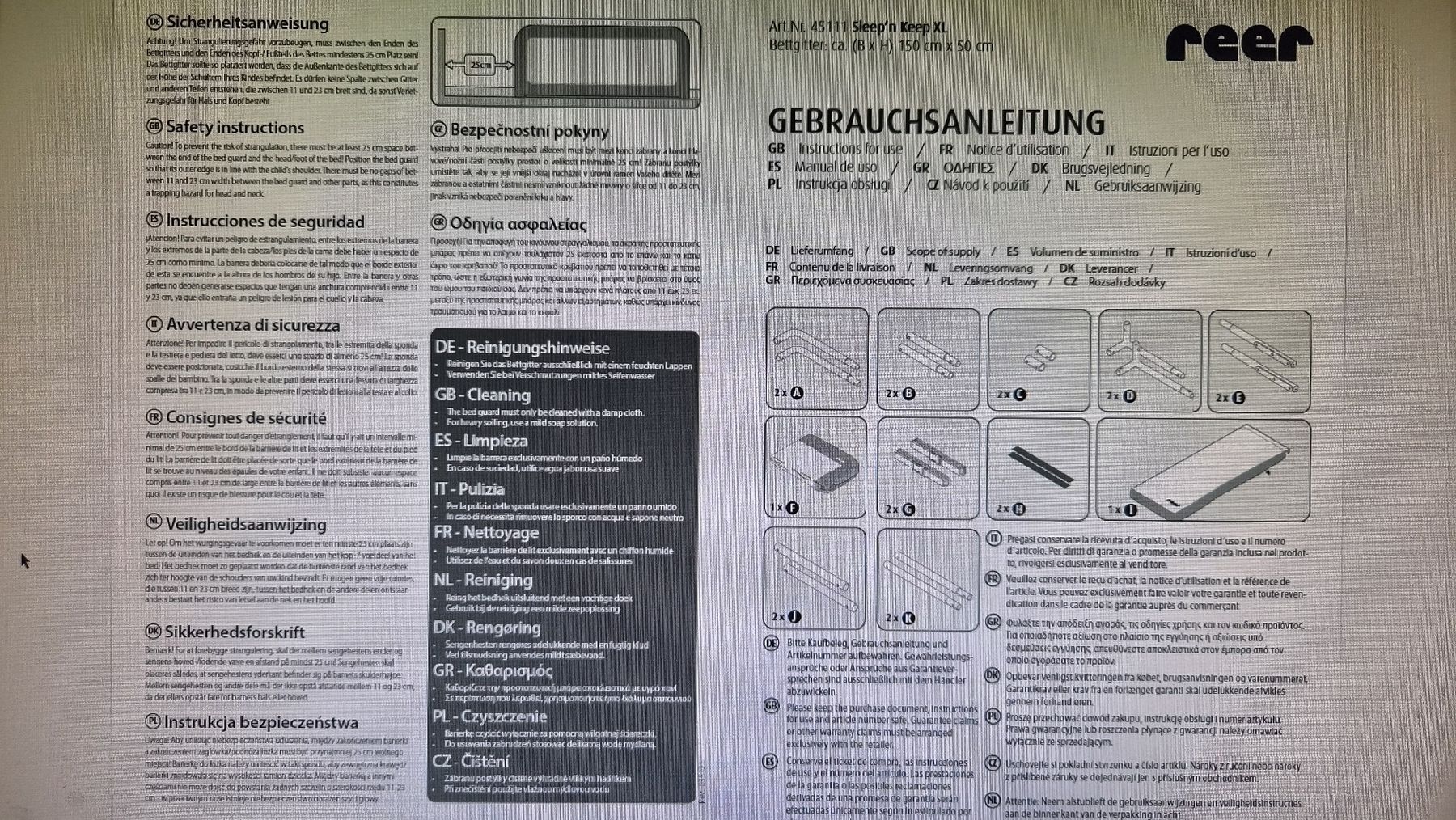 Lauf- & Sicherungsgitter: Reer Sleep'n Keep XL, Rausfallschutz – Neu (gemäss Beschreibung) aus Buchrain von Foxy211 2