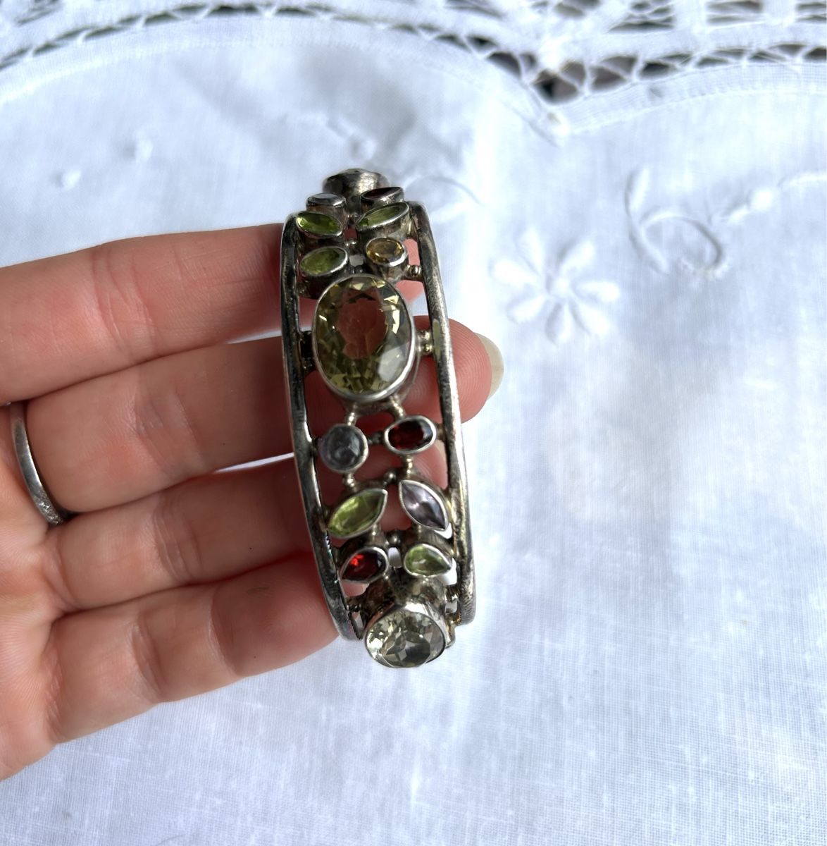 Bracciali & Braccialetti: Armspange Silber mit Edelsteinen – Nuovo (secondo la descrizione) da Birsfelden venduto da Exclusivity 5