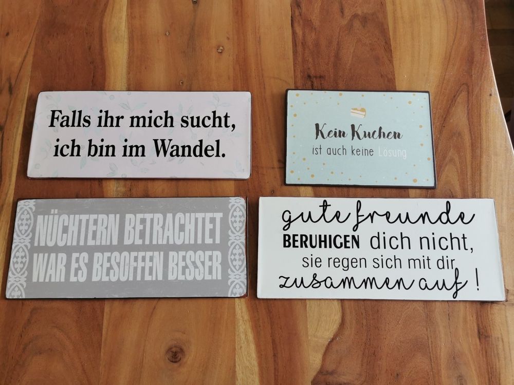 MetallblechSchilder mit Sprüchen zum Aufhängen/Aufstellen Kaufen auf