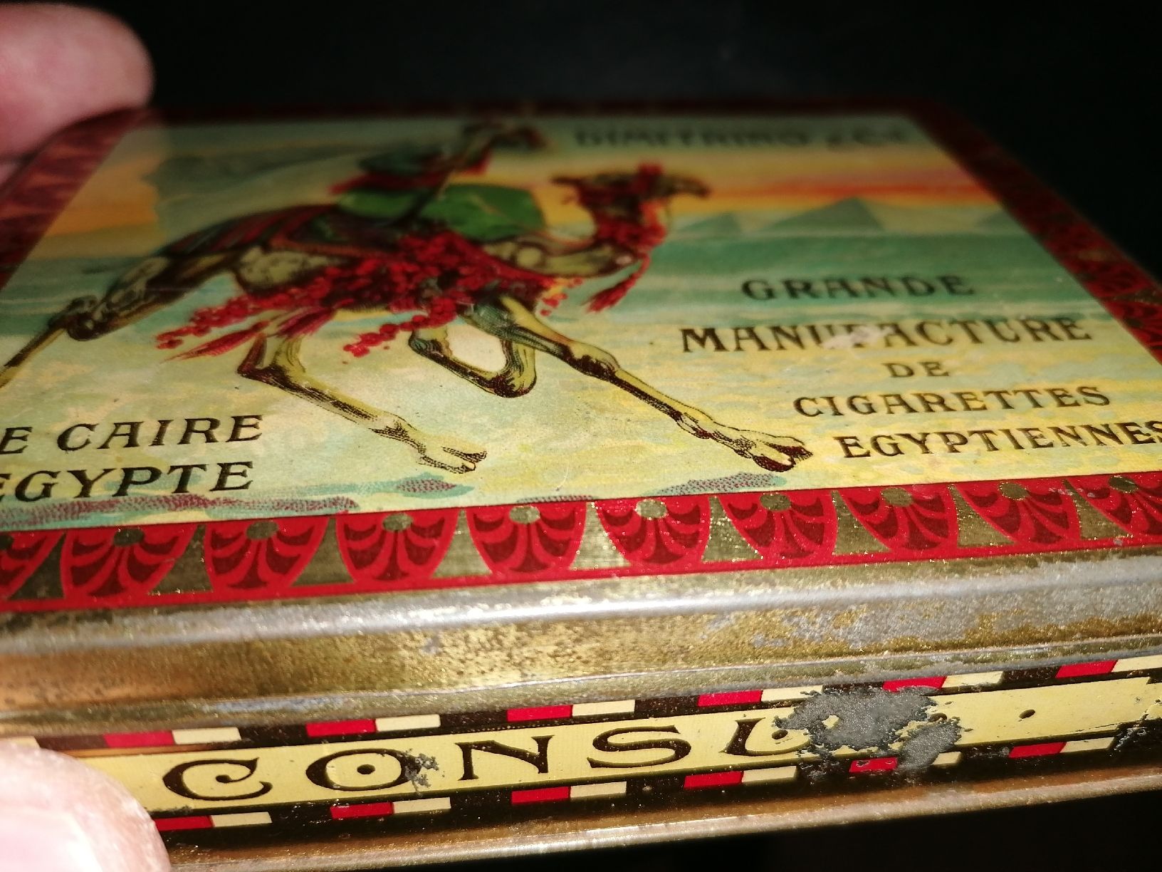 Tabak: Antike Blechdose Dimitrino 100 Zig. Consul. Ca. 1910 – Gebraucht aus Zürich von Tin4Life 2