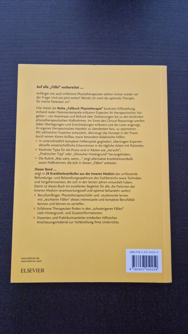 Libri: Fallbuch Physiotherapie Innere Medizin – Usato da Walenstadt venduto da jan_dcn2 1