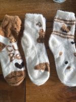 3x Kuschelsocken - flauschig weich-Wohlfühlen- Zeit für Dich
