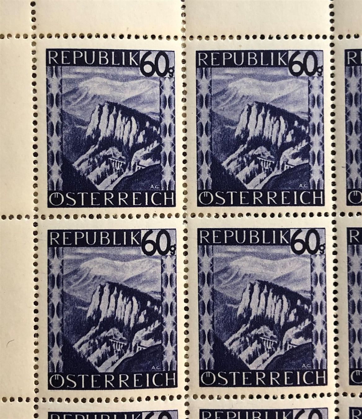 Tutti i francobolli: TEILBOGEN LANDSCHAFT 60G** – Nuovo (secondo la descrizione) da Oberwil BL venduto da SALOB 1