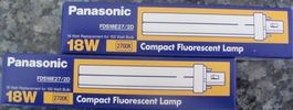 2 stk. Panasonic lampen 18W (2 Pins) G24d-2 2700K