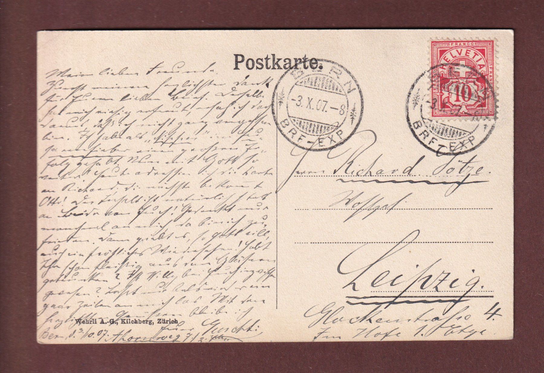 Cartoline postali: BERN - Bundespalast - 1907 – Usato da Pully venduto da nicecards-shop 1