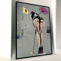 Pop Art Kunst Hot Pants Woman Golf Louboutin Bild Modern