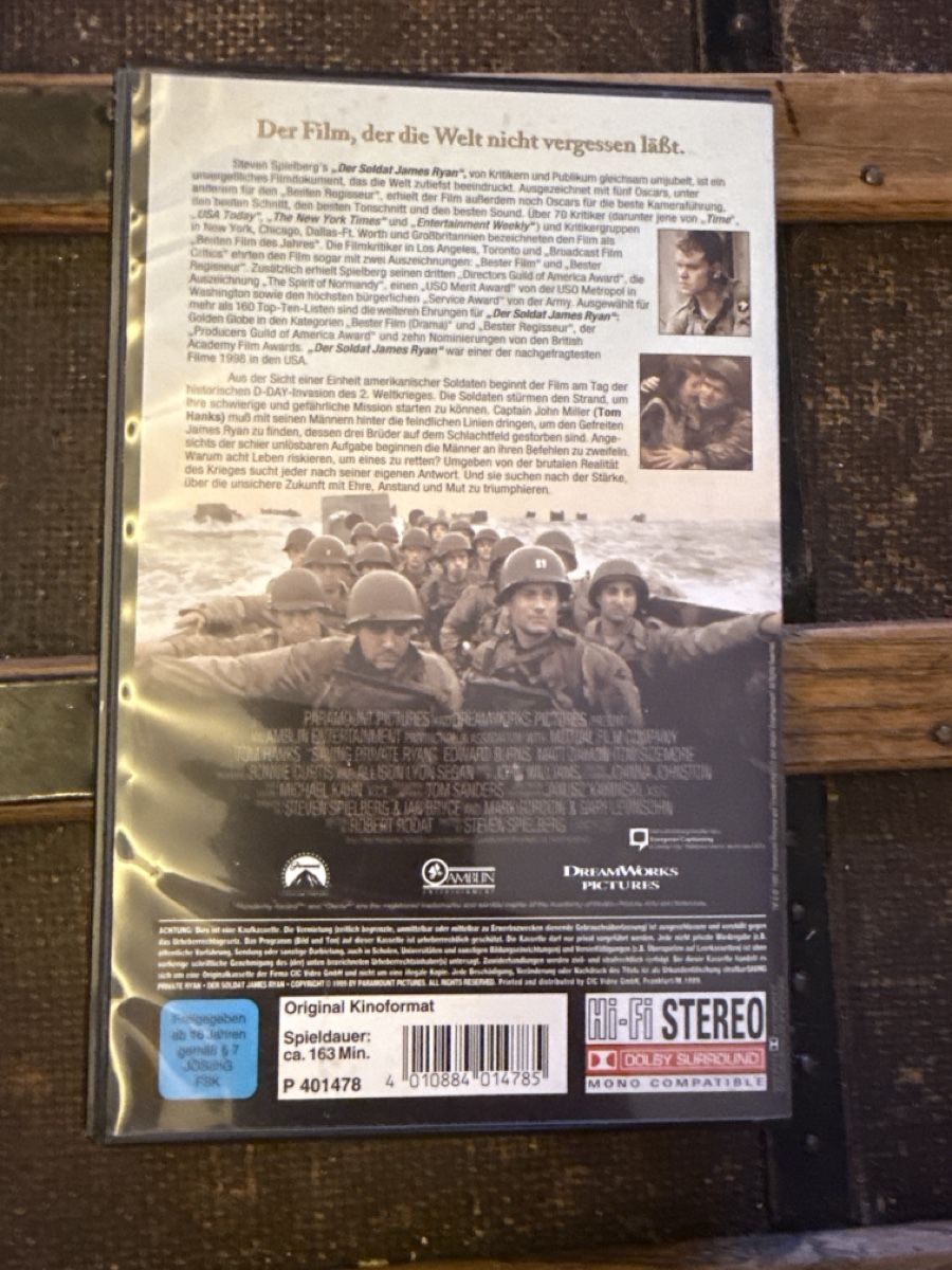 Tutti i VHS: Der Soldat James Ryan VHS Film  – Usato da Basel venduto da Der_Bieter 1