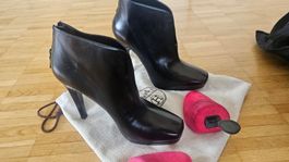 Hermès Leder Ankle Boots / Stiefeletten Schwarz Gr. 37.5