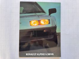 Renault Alpine A310 V6 - Original Prospekt von 1983 Top !