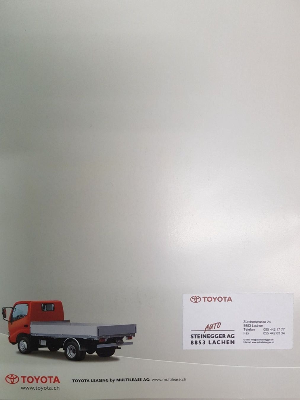 Toyota Documenti: Toyota Dyna Prospekt/Katalog inkl. Preis – Usato da Birmensdorf ZH venduto da Yellowsport 5