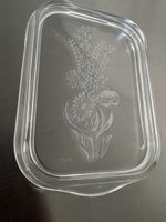 Butter Platte - Glas mit Handemade Deko - NEU
