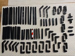 Lego Technik 8110 schwarze runde Lochbalken