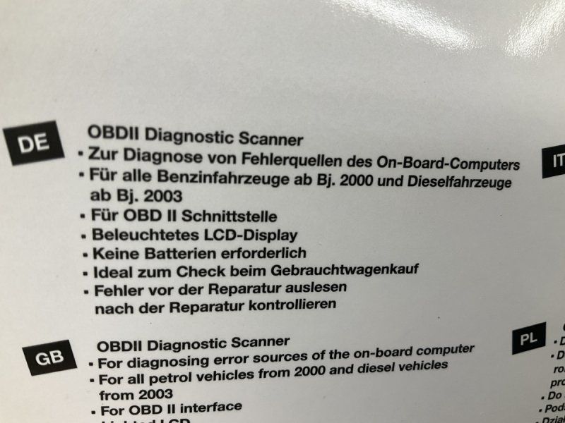 Spine: OBD Stecker, Neu! – Nuovo e nell'imballaggio originale da Oftringen venduto da Leleni 2